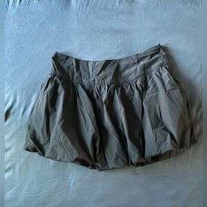 Black ruched bubble skirt